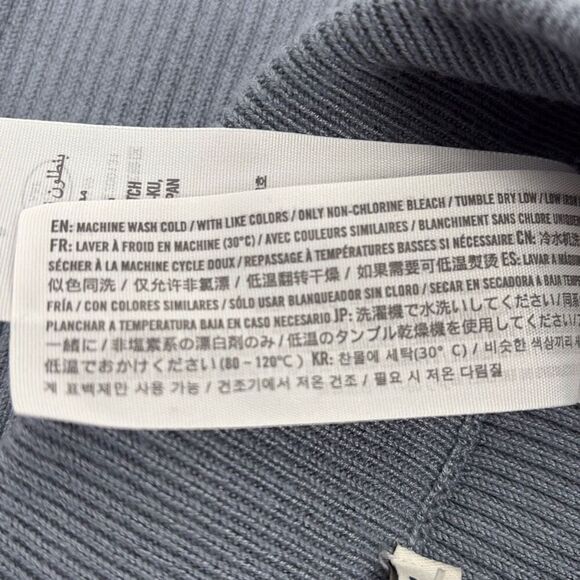 Abercrombie & Fitch Kick Flare Bellbottom Pull-on Ribbed Knit Pants Blue M - Picture 7 of 9